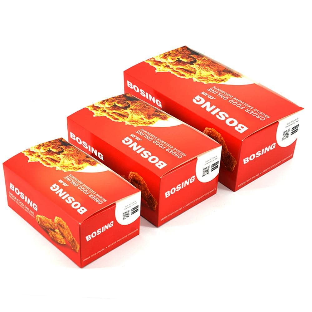 Customized Food Grade Paper Packaging French Fried Chicken Box