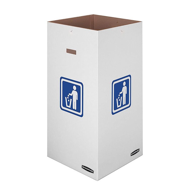 Bankers Box Large Corrugated Cardboard Trash and Recycling Containers, 50 Gallon 门帘