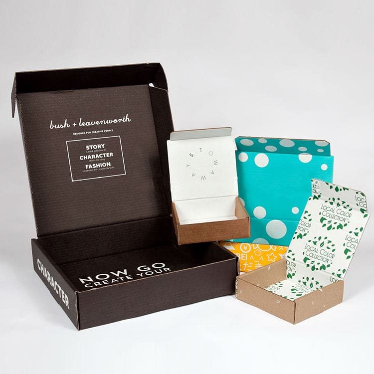 Wholesale Clothes Shoe Cosmetic Lipstick Make up Gift Products Packaging Custom Logo Corrugated Cardboard Mailer Paper Packaging