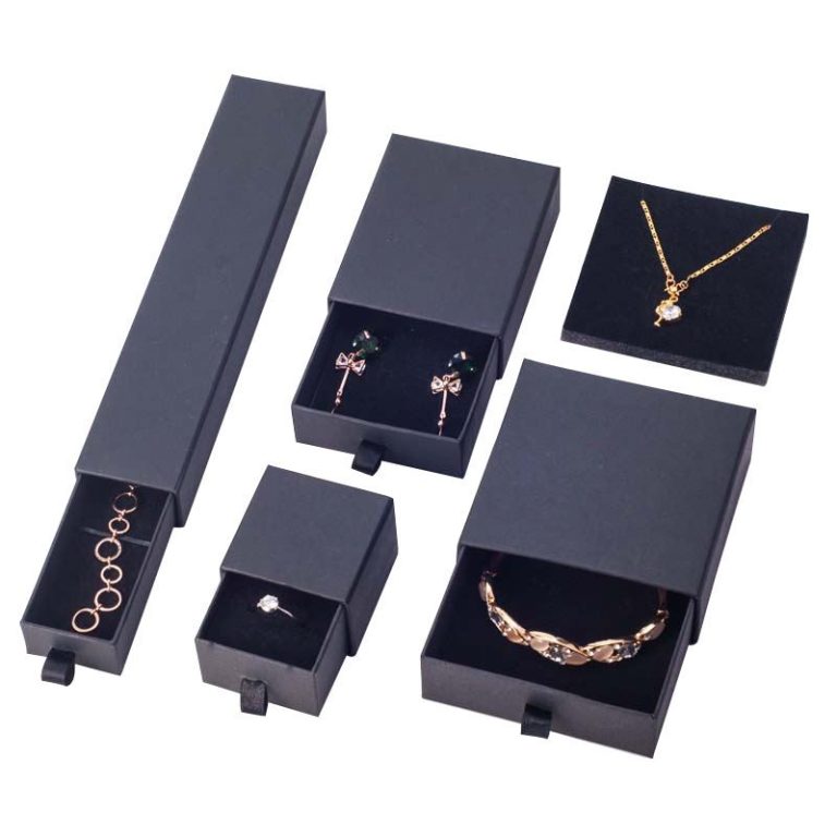 Custom Logo Drawer Jewellery Sets Packaging Box China Manufacturer Wholesale Luxury Gift Sliding Open Paper Ring Bracelet Box