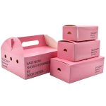 Wholesale Fast Food Restaurant Take Away Box Pink Fried Chicken FC0 FC1 FC3 FC4 Packaging Box 门帘