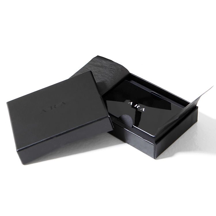 Black Luxury Small Gift Box for Credit Card Vip Cards