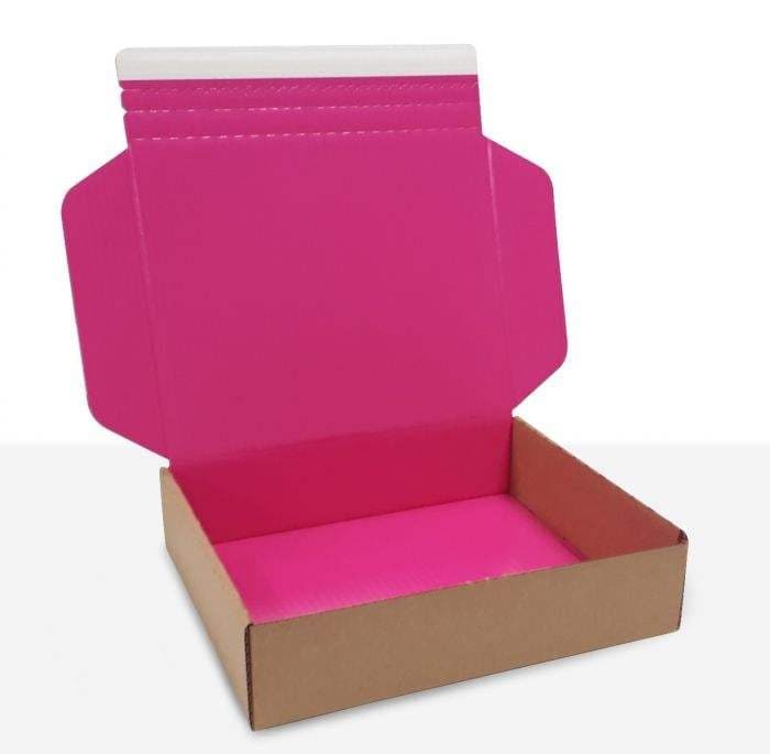 Custom Mailer Printed Pink Red Mailing Box Packaging for Beauty / Skincare / Cosmetic Startup 门帘