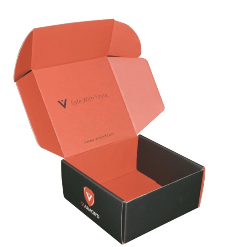 Wholesale Eco-Friendly Recyclable Corrugated Tuck End Box Black Mailer Clothing Skincare Cosmetic Beauty Gifts Gold Foil 门帘