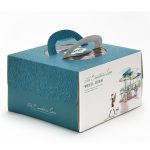 Cheap Easy to Take Printed Cardboard Cake Boxes With Handle 门帘