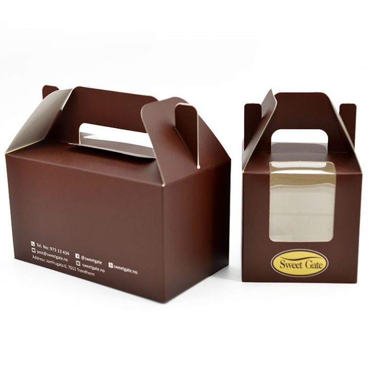 Clear Window Food Custom Different Size Takeout Packaging for Cake Small Cupcake Box With Paper Insert 门帘