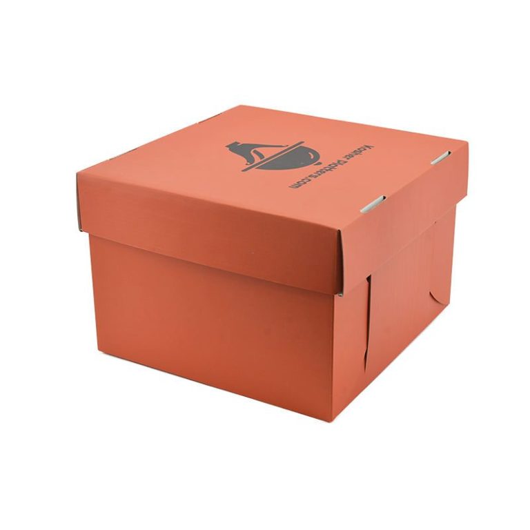 Orange Cake Corrugated Box Custom Foldable Gift Packaging Box