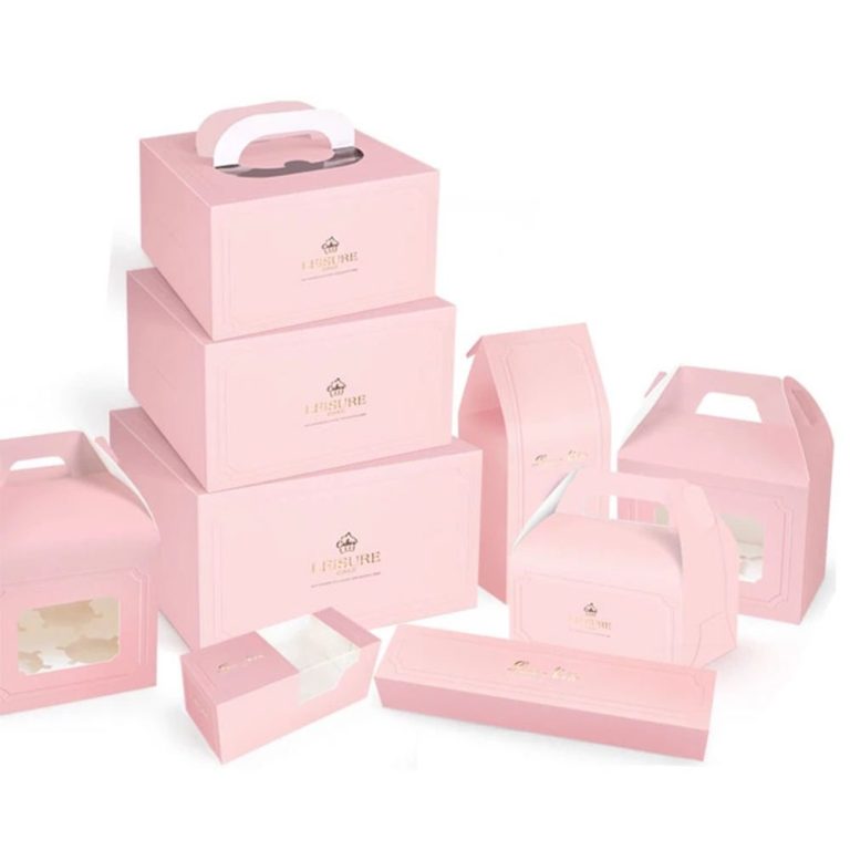 Chocolate Bakery Cake Box Folding Decorative Folding Cake Stand