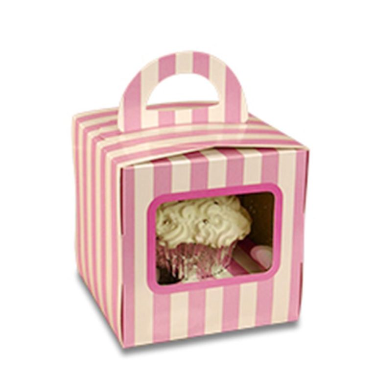 Bulk Single Clear Cup Cake Cupcake Packaging Box Wholesale Custom Window Mini Wedding Cake Packaging White Paper Cupcake Boxes