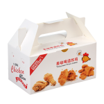 Wholesale Custom Take Away Food Grade Disposable Kraft Paper Packaging Meat Box French Fried Chicken Food Packing Customised Box 门帘