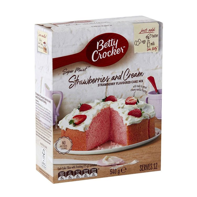 Wholesale White Sealable Rectangle Carton Cookie Flavors Powder Packaging Box Cake Cups Mixes Cake Mix Box 门帘