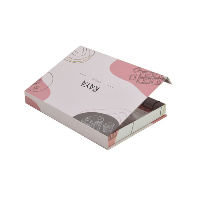 Custom Printed Luxury Book Shaped Folding Chocolate Packing Box Bulk Rigid Paper Magnetic Gift Packaging Chocolate Box 门帘