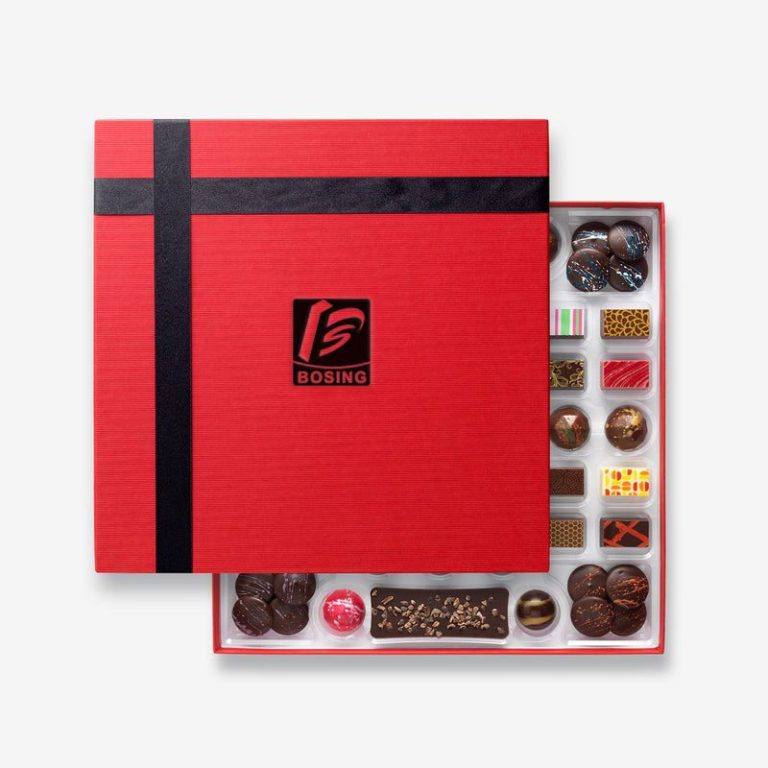 Luxury Chocolate Candy Box Chocolate Box Manufacturer Rigid Hardboard Chocolate Gift Packing Box With Grid Insert Dividers