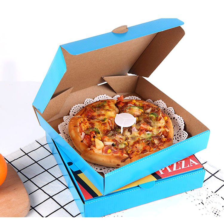 Wholesale 8 10 12 16 Inch Reusable Pizza Carton Custom Printed Corrugated Paper Packaging Cheap Pizza Box 门帘
