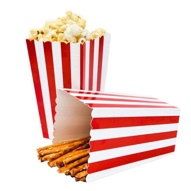 Wholesale Cheap Disposable Cardboard Pop Corn Boxes Packaging Fashion Custom Printed Paper Popcorn Box