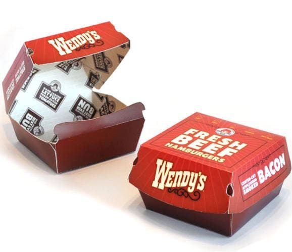 Hamburger Use and Coated Paper Type Burger Boxes