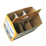 Custom Print 6 Wine Bottle Beer Packaging Corrugated Carrier Box Takeaway Six Pack Beer Box With Handle 门帘
