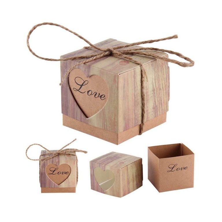 Luxury Small pink Cute Baby Shower Party Packaging Paper Carton Custom Printed Door Gift Wedding Candy Favor Box for Guests