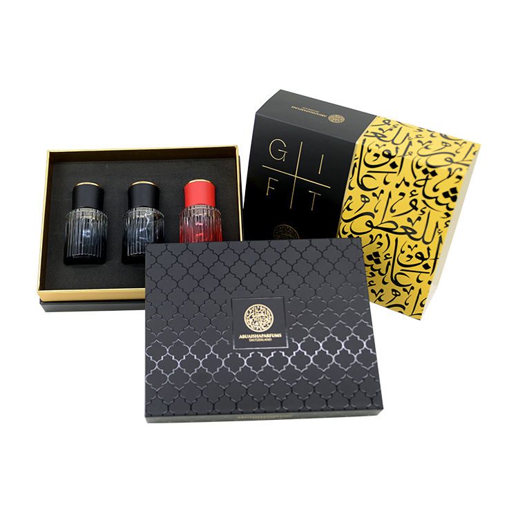 Luxury High-End Custom Logo Print Perfume Box Gold Foil Paper Rigid Cardboard Embossing Sponge for Gift Cosmetic Perfume Box