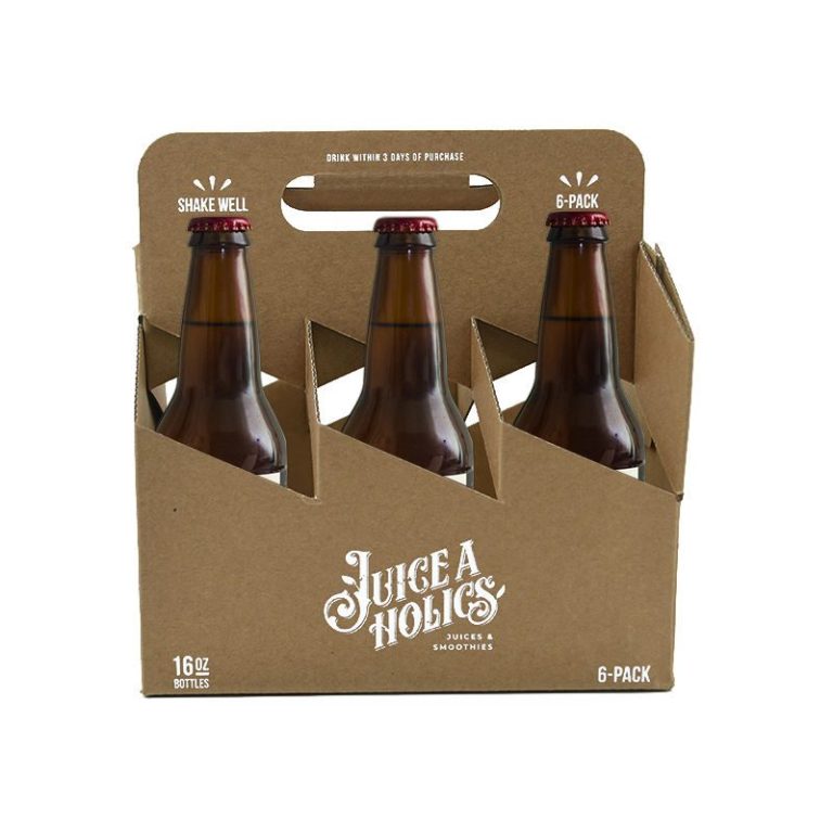 Custom Printing Heavy Duty Beverage Holder Paper Box Can Juice Beer Wine Corrugated Kraft Paper 4 6 Pack Bottle Carrier Carriers 门帘