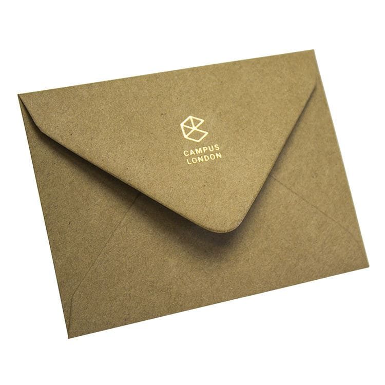 Eco Friendly Black Recyclable Paper Mailer Thank You Card Wedding Invitation Brown Kraft Packaging Paper Envelope