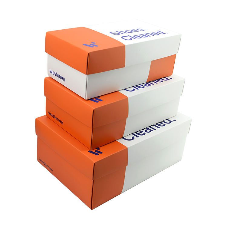 Cardboard Shoe Boxes High Quality Customized Design Recyclable Paper Folding Sneaker Boxes 门帘