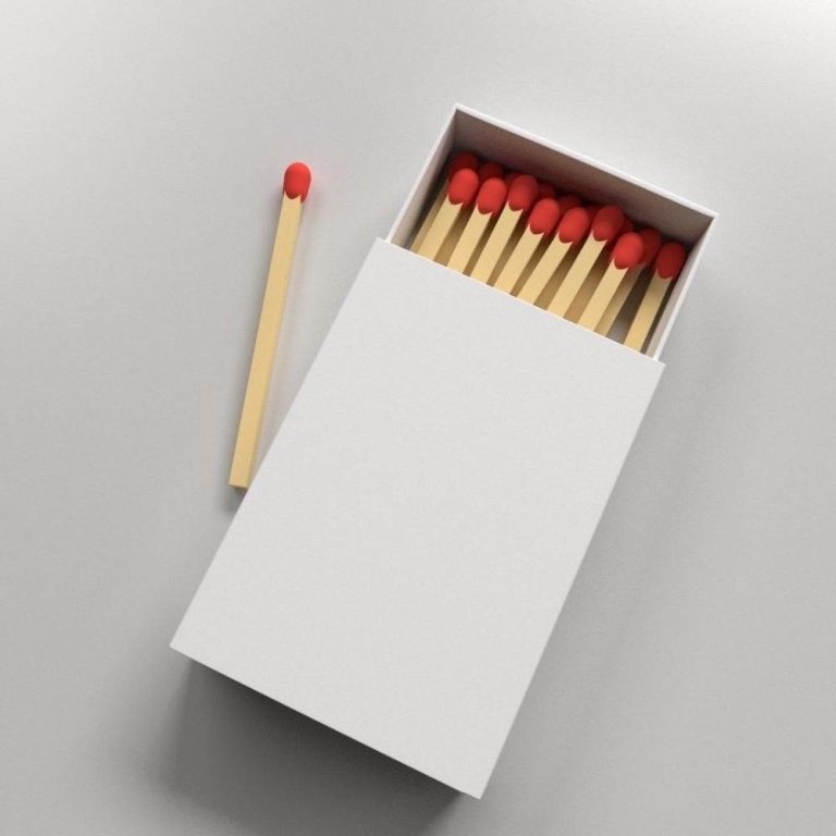 High Quality Custom Full Colour Paper Packaging Matchbox Ivory White Paper Board Recyclable Cmyk+pantone Gift & Craft 2000pcs