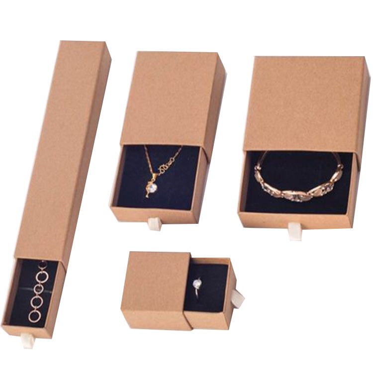 Wholesale Custom Printed Sliding Drawer Kraft Paper Packaging Cardboard Jewelry Gift Box