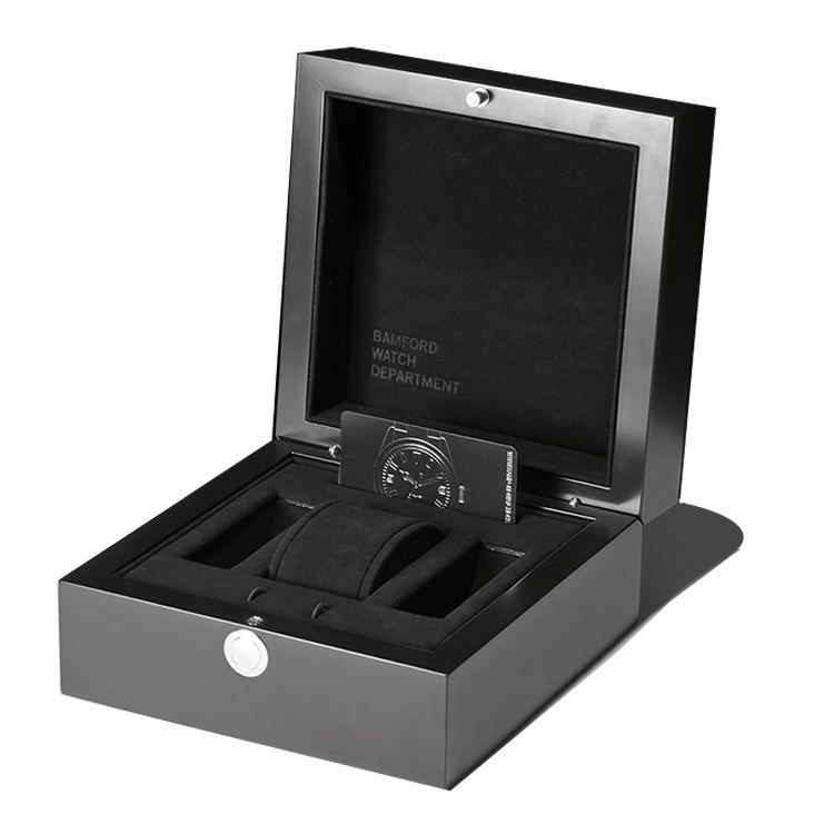 Custom Black Luxury Wooden Paper Packaging Watch Gift Box