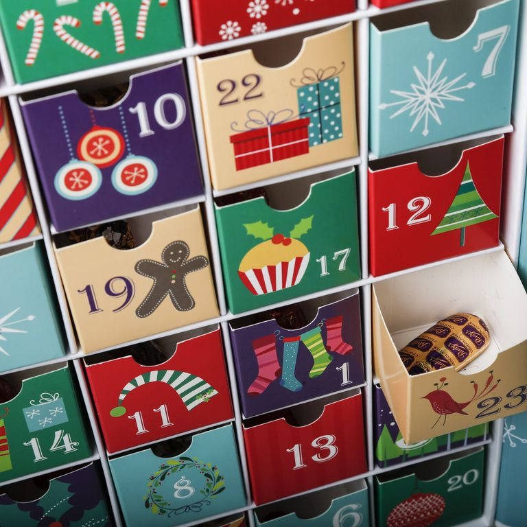 12 24 Days Slime Fidget Advent Calendar Kids Sensory Toy Blank Advent Calendars Paper Boxes