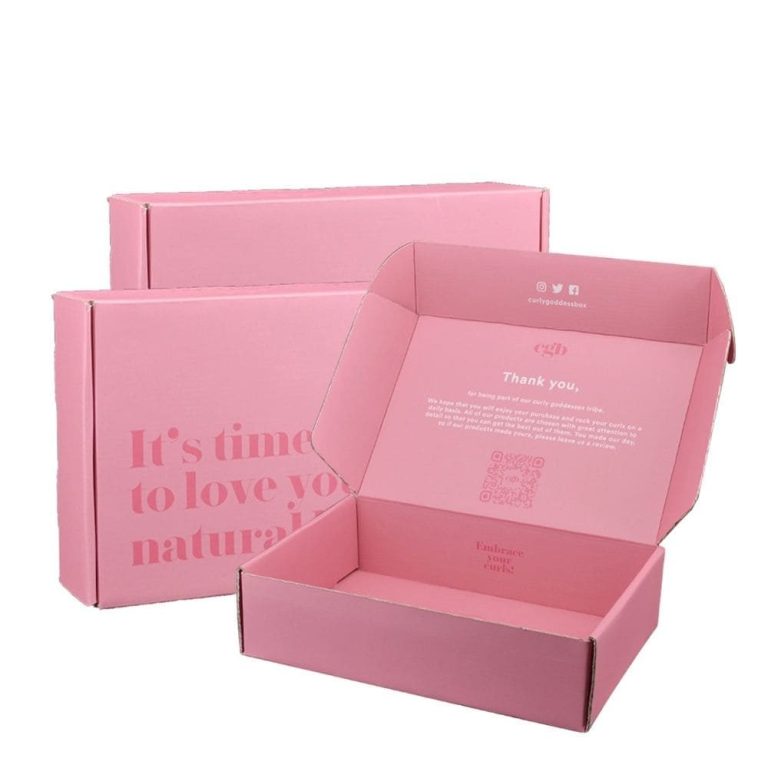 Custom Recyclable Folding Packaging Corrugated Paper Box for Stickers Gifts Crafts Clothing Boxes 门帘