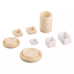 Custom CNC Machined 99% Zirconia Ceramic Crucibles for Chemical Applications with High Temperature and Corrosion Resistance 门帘
